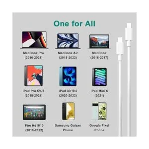 Cable de carga USB C a USB C de 10 pies cable compatible_4