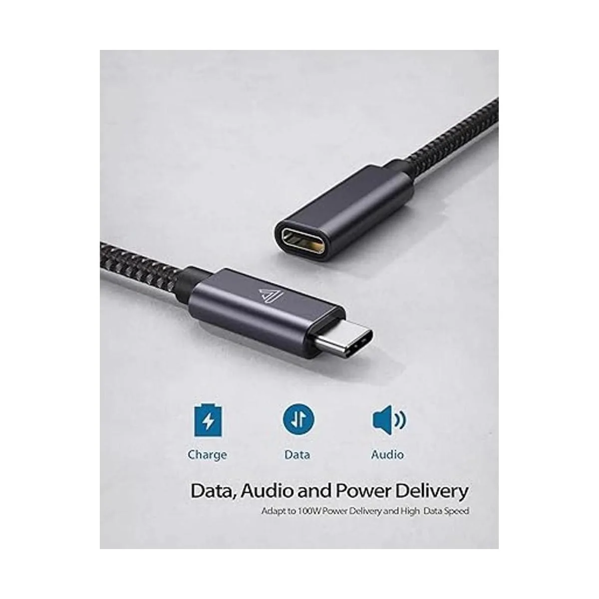 Faracent Cable de extensión USB tipo C corto 1.5 pies_3