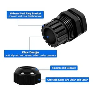 Tnuocke 20 unidades de prensaestopas de nylon 38_2