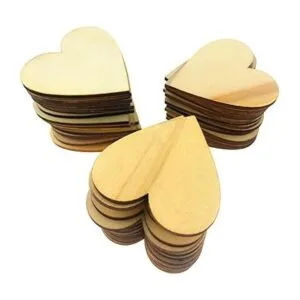 Akusety Juego de 100 discos de madera sin acabar con_3