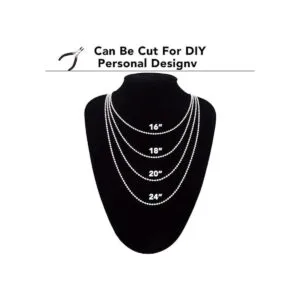 Collar cadena de bolas chapado en níquel KinHom 24_6