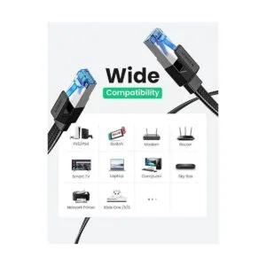 UGREEN Cable Ethernet Cat 8 de 10 pies plano de alta_5