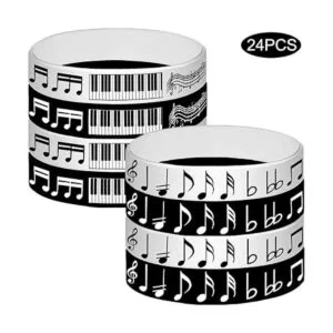 24 pulseras de goma con notas de piano Notas de piano_2