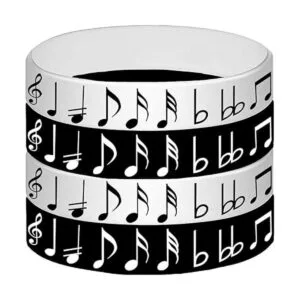 24 pulseras de goma con notas de piano Notas de piano_5