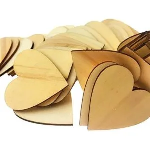 Akusety Juego de 100 discos de madera sin acabar con_5