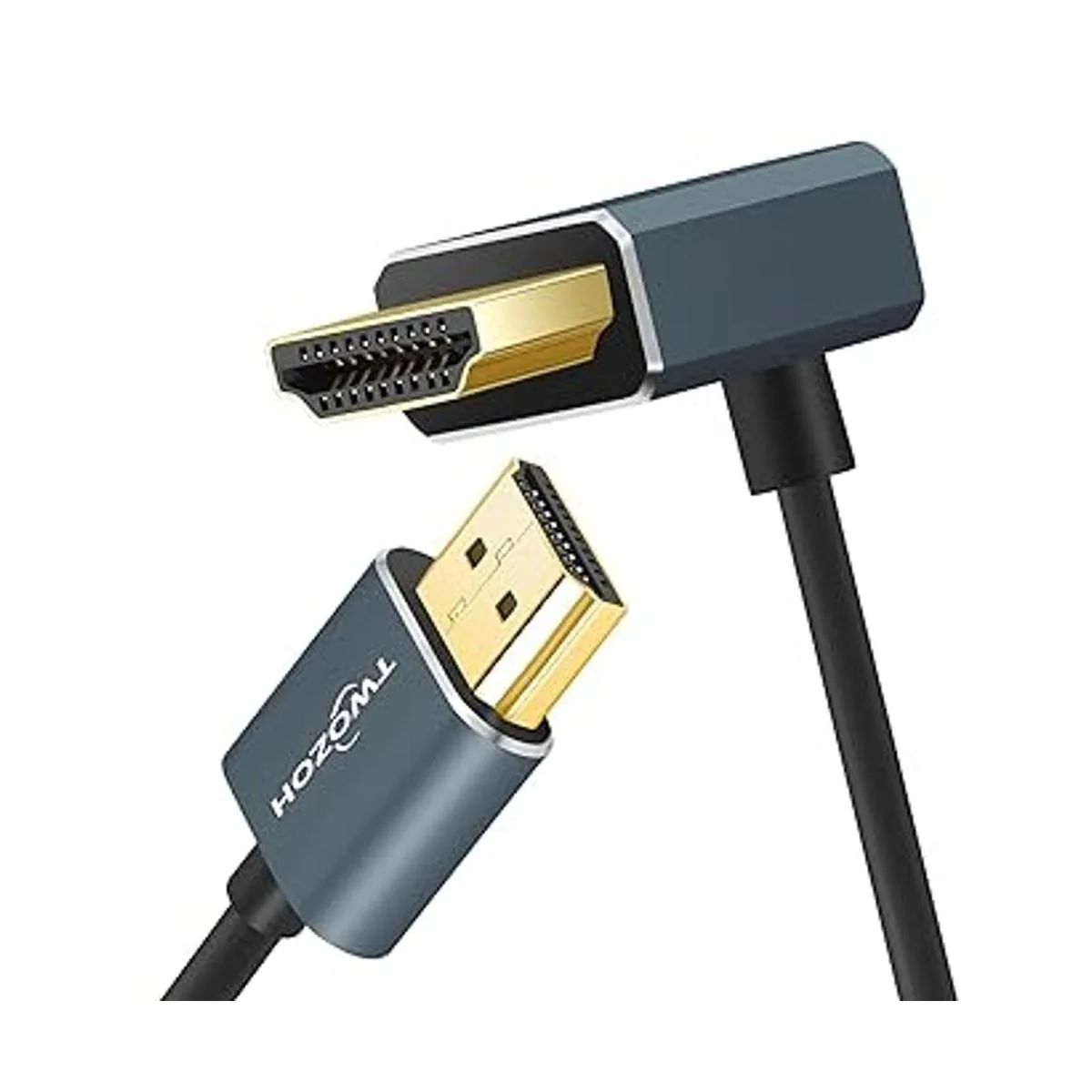 Twozoh Cable HDMI flexible a HDMI en ángulo hacia abajo de_2