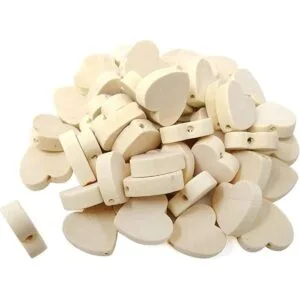 Honbay 100 cuentas espaciadoras de madera sin terminar con_4
