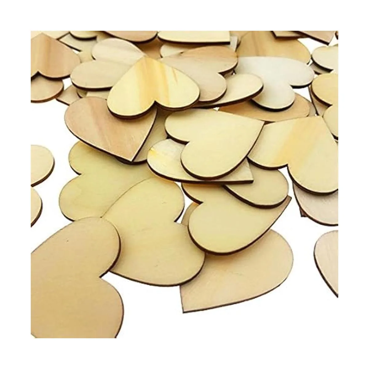 Akusety Juego de 100 discos de madera sin acabar con_2