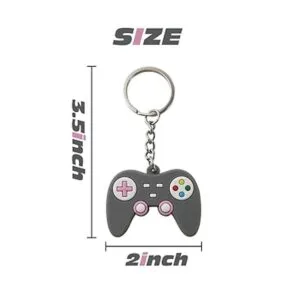 NSBELL 24PCS Video Game Controller Keychains in 6 Colors_2