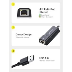 Adaptador USB a Ethernet QUUGE Plug Play USB 2.0 a_6