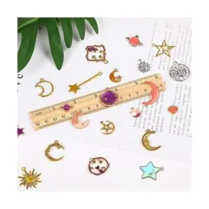 SANNIX 120 dijes mixtos de sol y estrella luna para_3