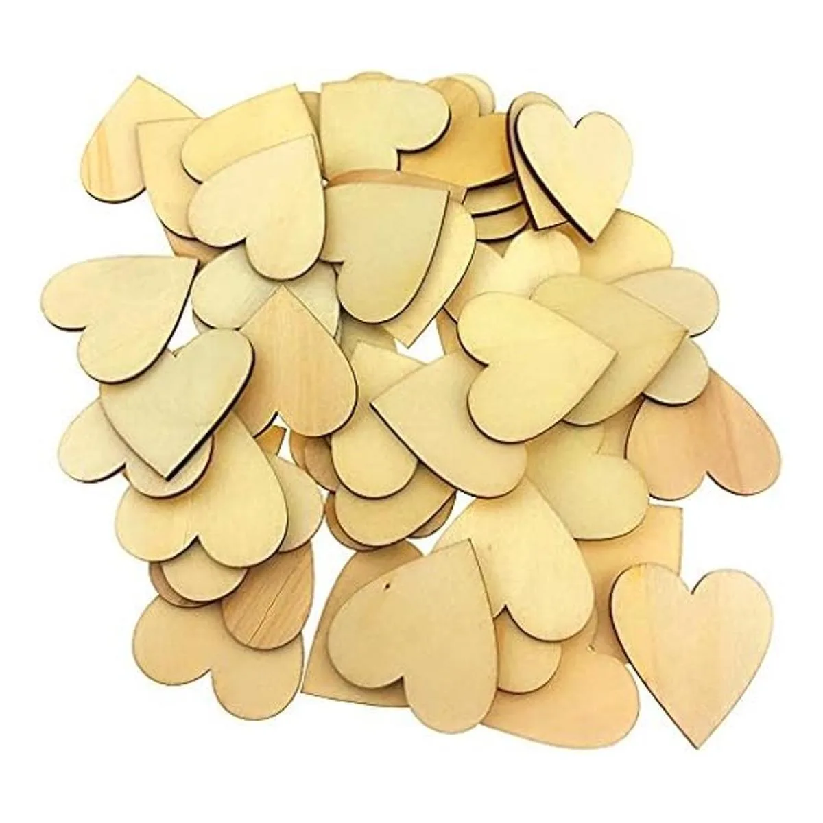 Akusety Juego de 100 discos de madera sin acabar con_6