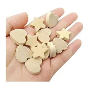 Honbay 100 cuentas espaciadoras de madera sin terminar con_6