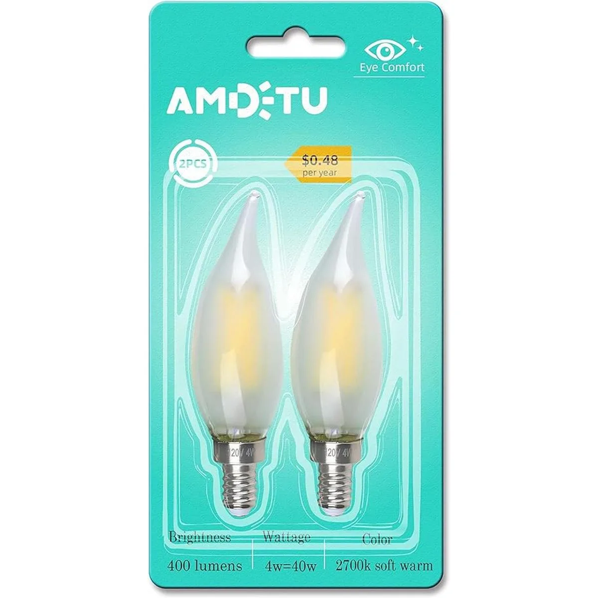 AMDTU Bombilla LED E12 bombillas de candelabro_1