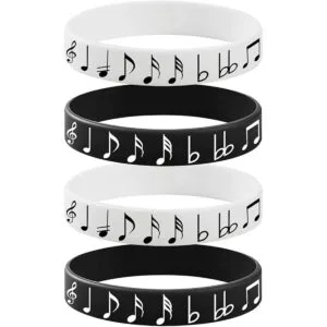 24 pulseras de goma con notas de piano Notas de piano_3