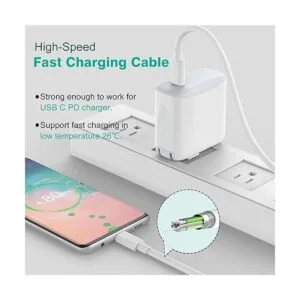 Cable de carga USB C a USB C de 10 pies cable compatible_5