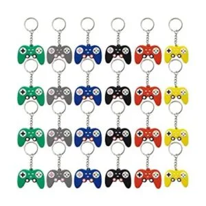 NSBELL 24PCS Video Game Controller Keychains in 6 Colors_1