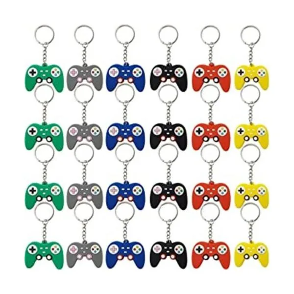 NSBELL 24PCS Video Game Controller Keychains in 6 Colors_1