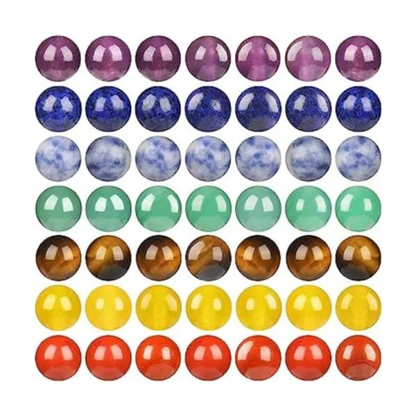 Cuentas de piedra natural de 7 chakras de 0.236 in 100_1