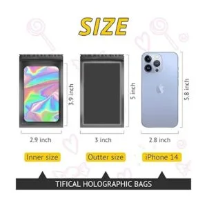 TIFICAL 100 bolsas holográficas para pestañas uñas a_2