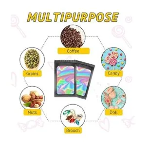 TIFICAL 100 bolsas holográficas para pestañas uñas a_6