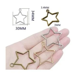 30 colgantes de metal con parte trasera abierta y marco_3