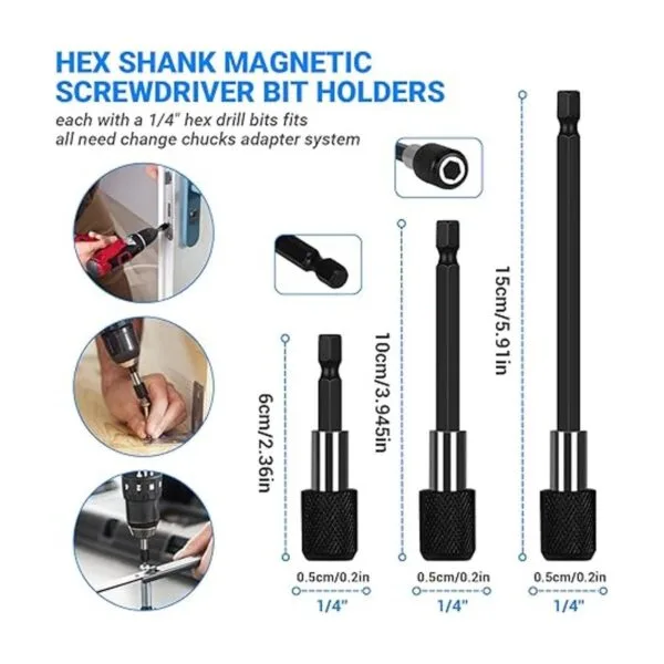 Flexible Drill Bit Extension Set 19pcs Hex Shank_3