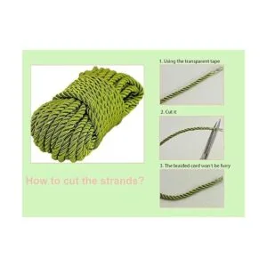 U Pick Cuerda trenzada decorativa de poliéster satinado_6