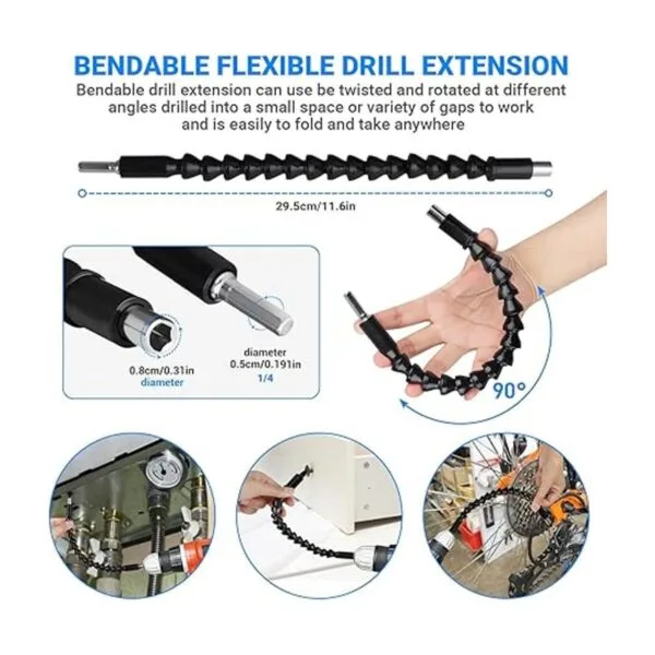 Flexible Drill Bit Extension Set 19pcs Hex Shank_4