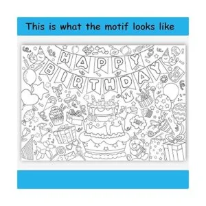 HOWAF Póster para colorear de feliz cumpleaños con 24_2