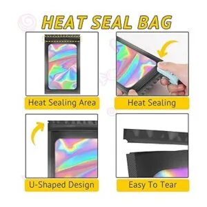 TIFICAL 100 bolsas holográficas para pestañas uñas a_4