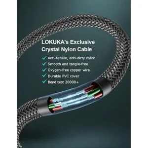 LOKUKA USB C to 2 TRS 3.5mm Headphone Mic Splitter Adapter_6