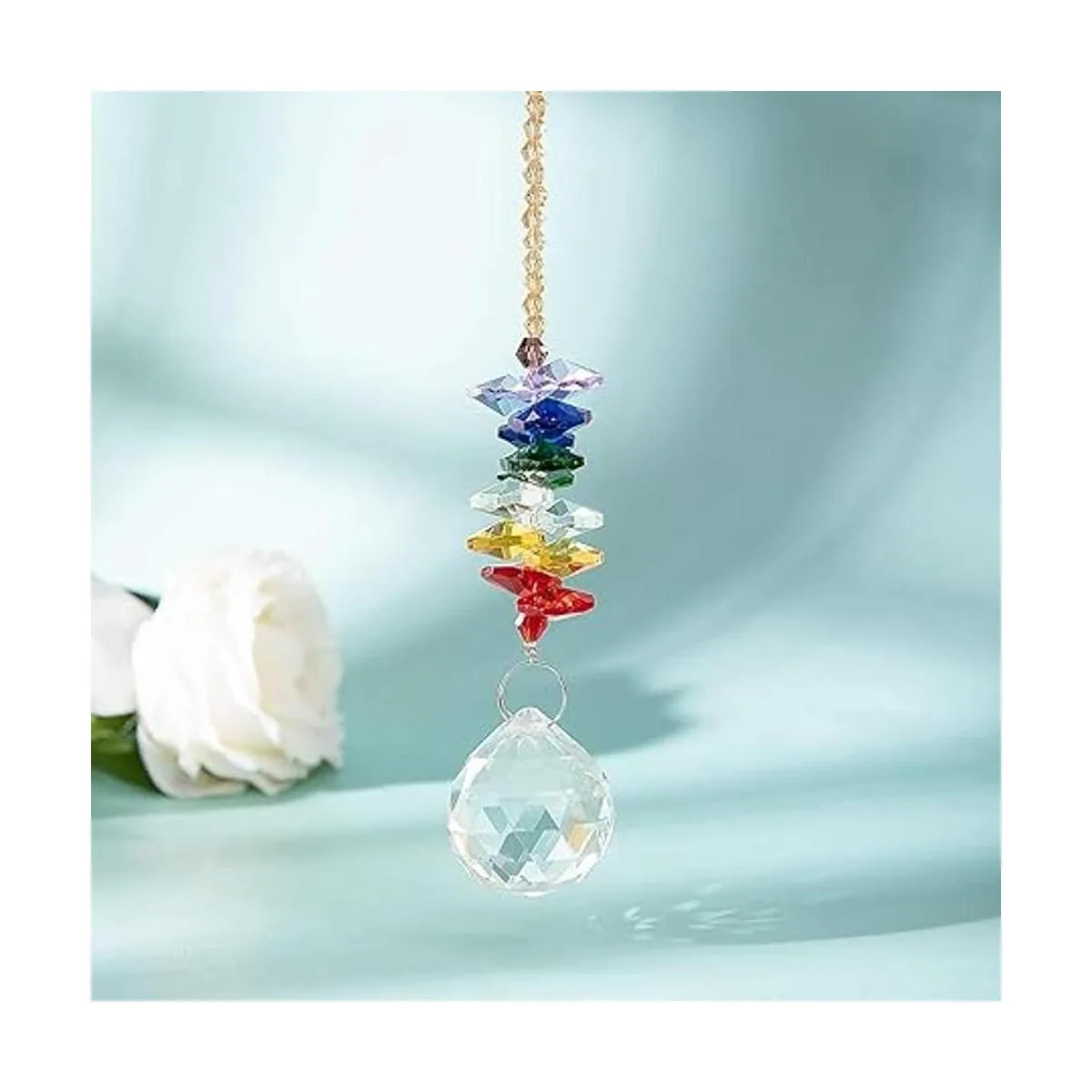 Lote de 100 cuentas octágonas de cristal transparente_6