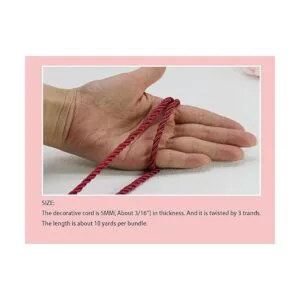U Pick Cuerda trenzada decorativa de poliéster satinado_5