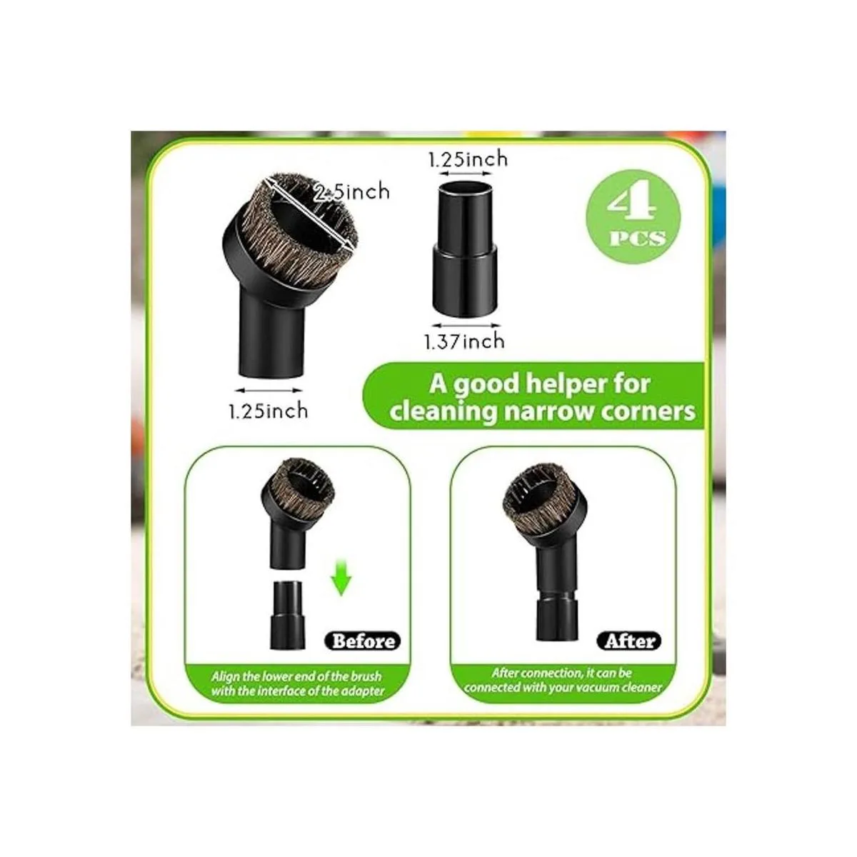 Juego de 2 cepillos redondos para el polvo del pelo de_3