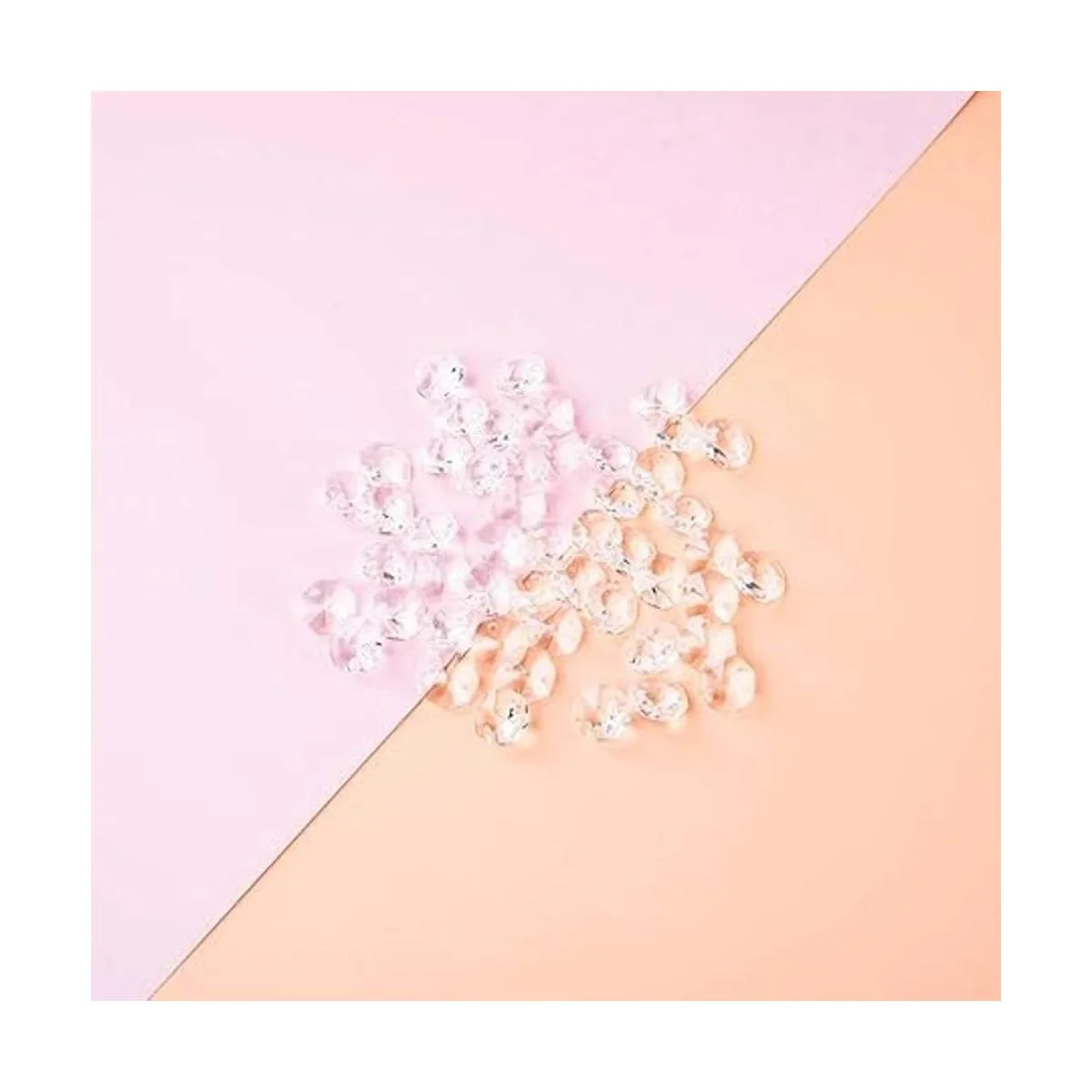 Lote de 100 cuentas octágonas de cristal transparente_3