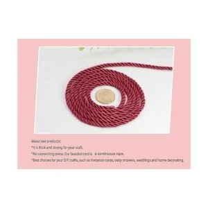 U Pick Cuerda trenzada decorativa de poliéster satinado_3