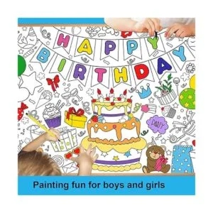 HOWAF Póster para colorear de feliz cumpleaños con 24_4