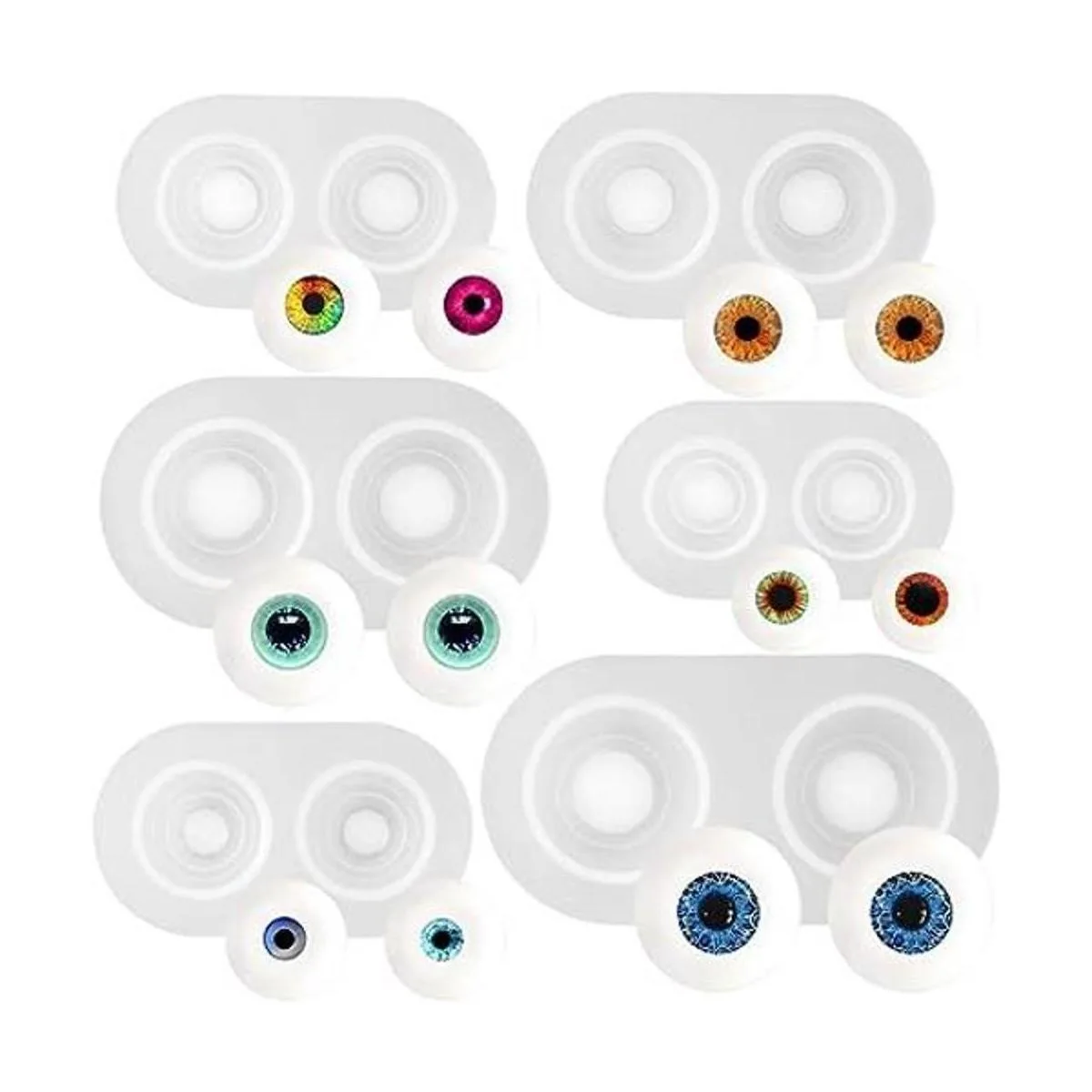 Funshowcase Moldes de silicona con cúpula de globo ocular_1