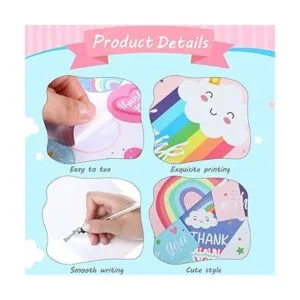 24 tarjetas de agradecimiento arcoíris con sobres y_4