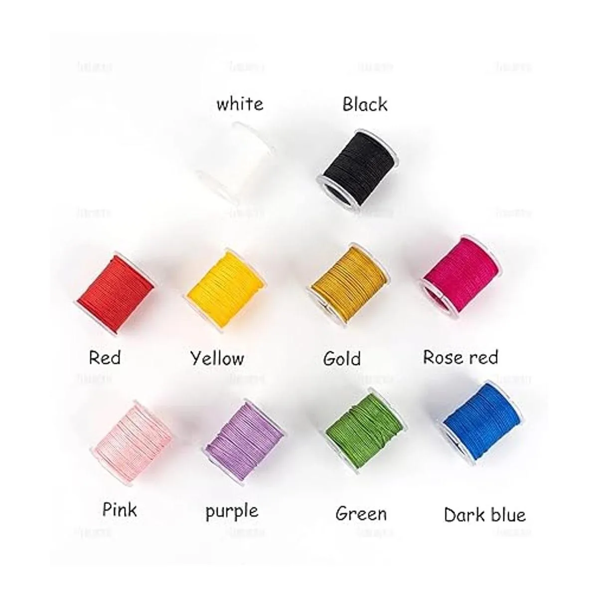 AUEAR Paquete de 10 cuerdas de nailon para joyería de_7