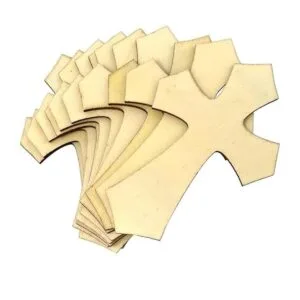 Honbay 30 piezas de madera sin terminar en forma de cruz_4