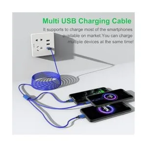 Multi 3 en 1 cable de carga USB largo para iPhone 9.8_3