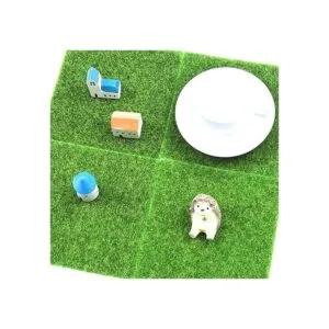 Elcoho 10 piezas artificiales de césped de jardín y césped_7