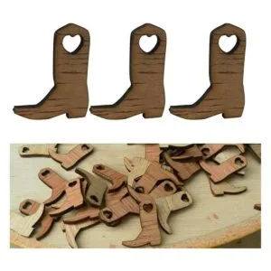 SUPVOX 100 piezas de recortes de madera sin terminar botas_3