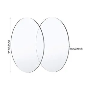 16 piezas de acrílico circular transparente de 0.08_4