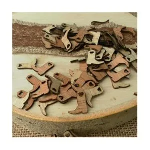 SUPVOX 100 piezas de recortes de madera sin terminar botas_6