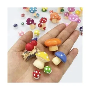 JKanruh 35 Pcs Miniature Resin MushroomCute Mushrooms_3
