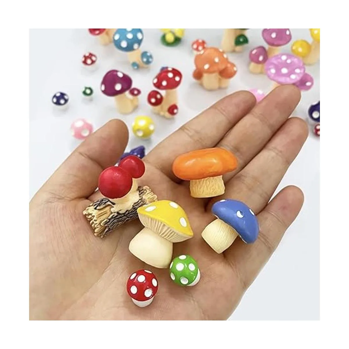 JKanruh 35 Pcs Miniature Resin MushroomCute Mushrooms_3
