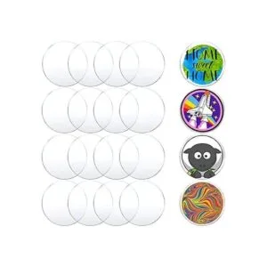 16 piezas de acrílico circular transparente de 0.08_3